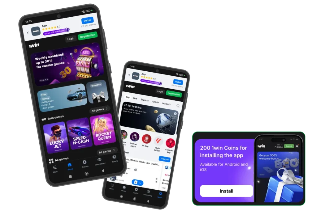 Download 1win India for Android